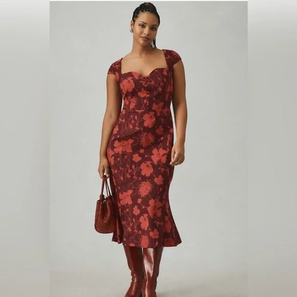 Maeve The Cecily Fit & Flare Sweetheart Dress L - Picture 3 of 3